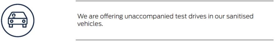 unaccompanied test drive statement